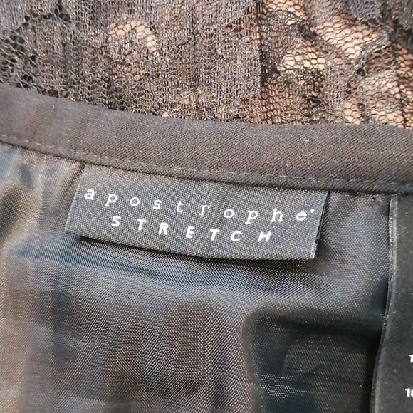 Apostrophe Stretch Black Accordian Skirt w… - Picture 7 of 11